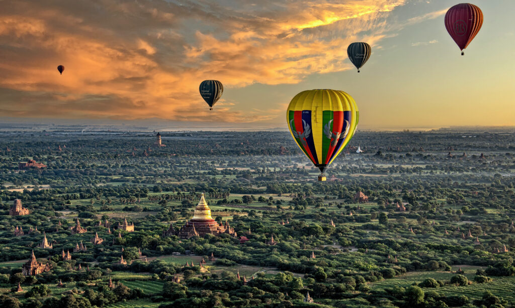 Over Old Bagan by Ron Williams